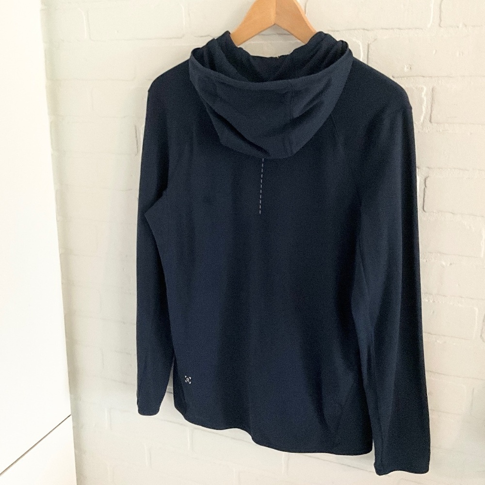 Lululemon Technical Hooded Running Jacket Reflective Navy Sz S - Picture 10 of 13